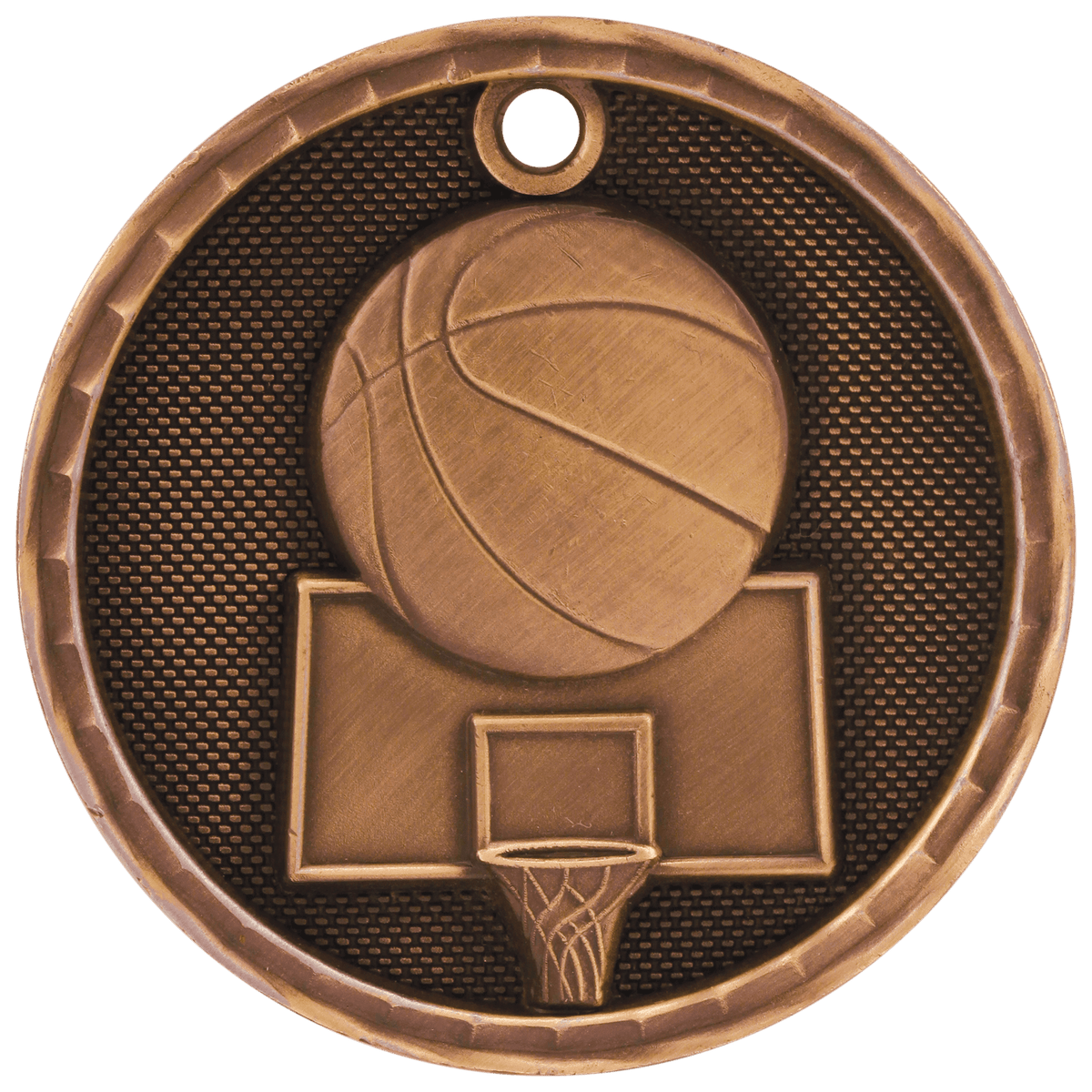 Basketball 3-D Medal-Bronze