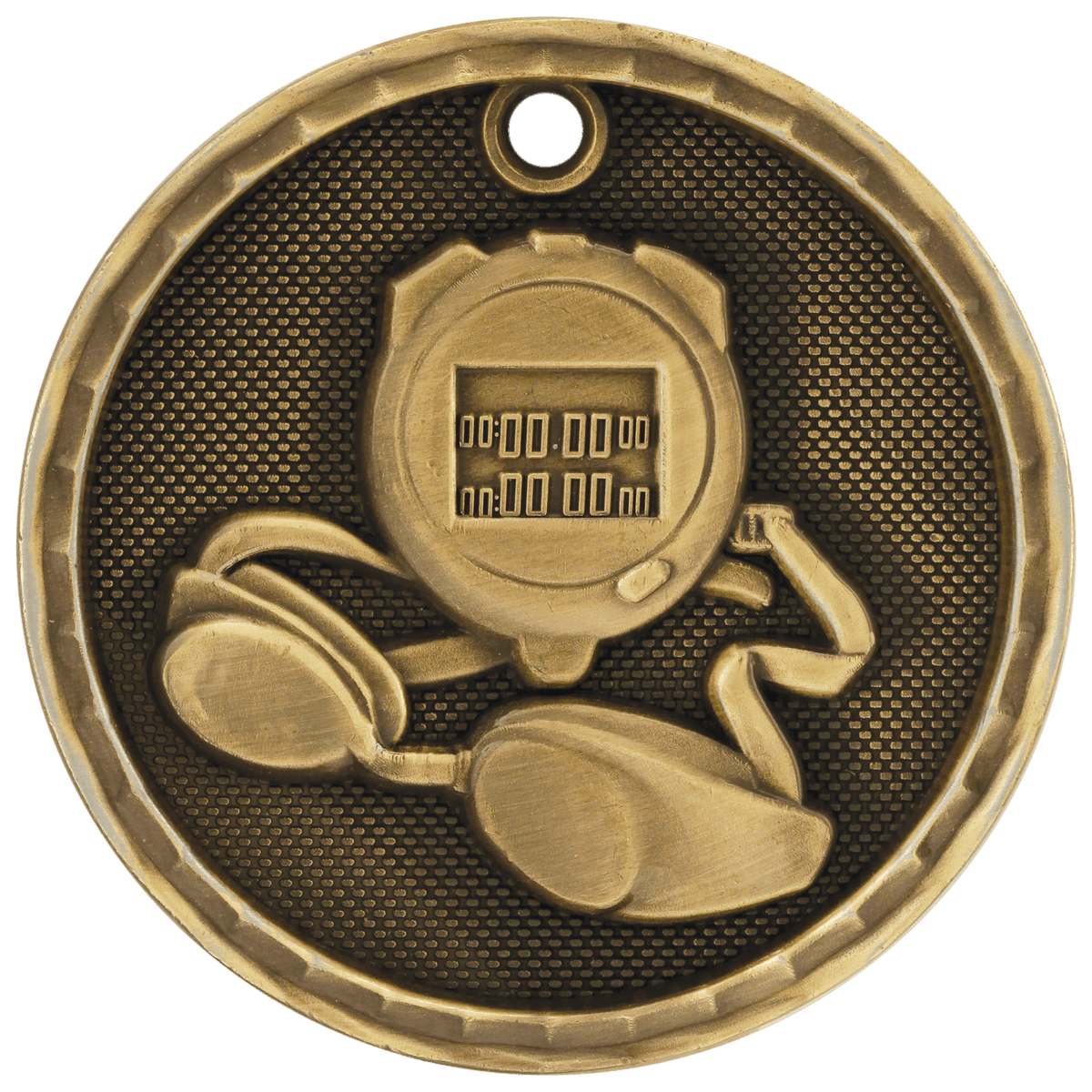 Swimming 3-D Medal-Gold