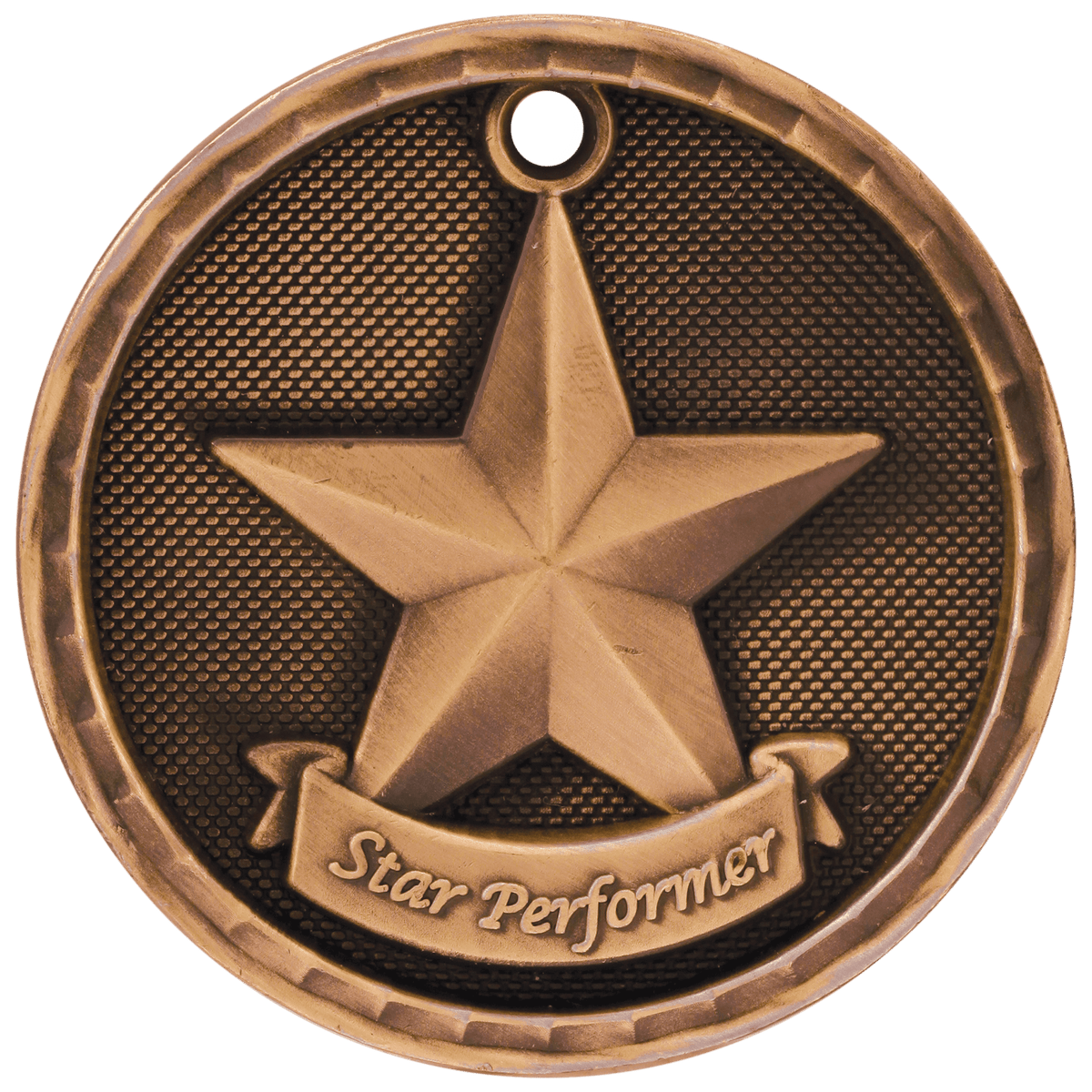 Star Performer 3-D Medal-Bronze