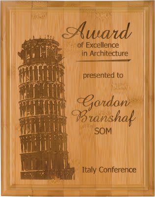6" X 8" GENUINE BAMBOO PLAQUE