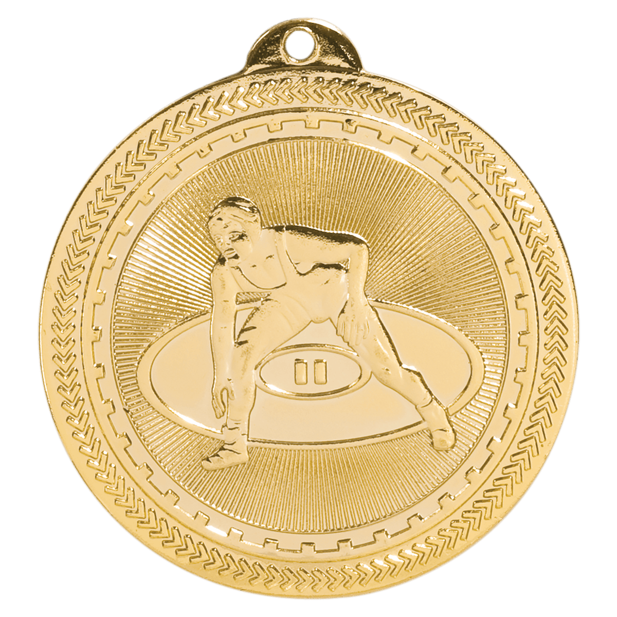 Wrestling BriteLazer Medal-Gold