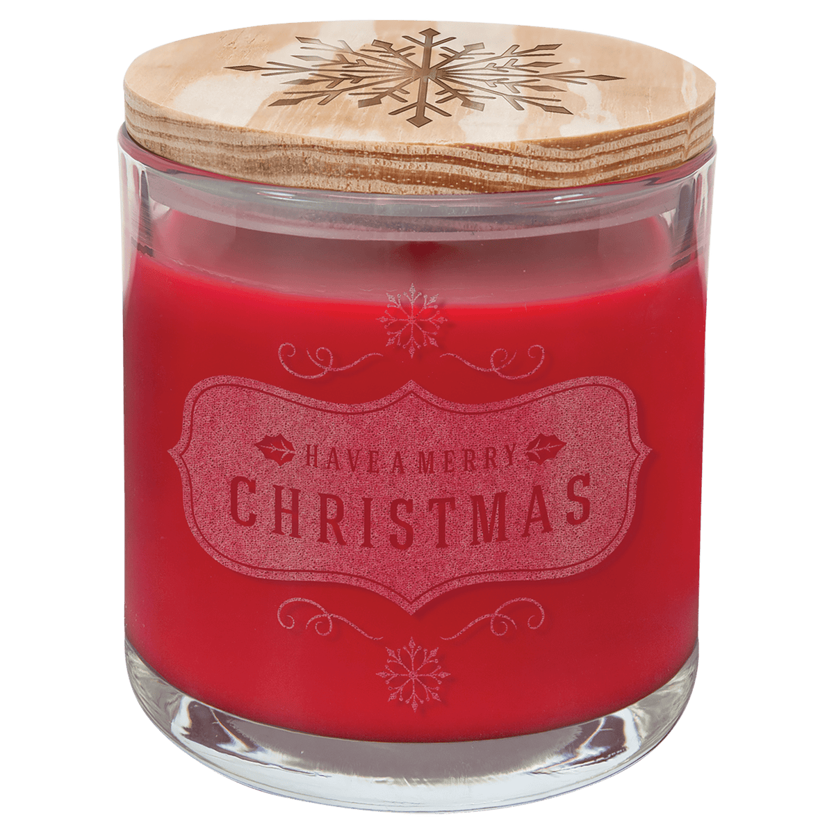 Peppermint Twist Candle in a Glass Holder with Wood Lid