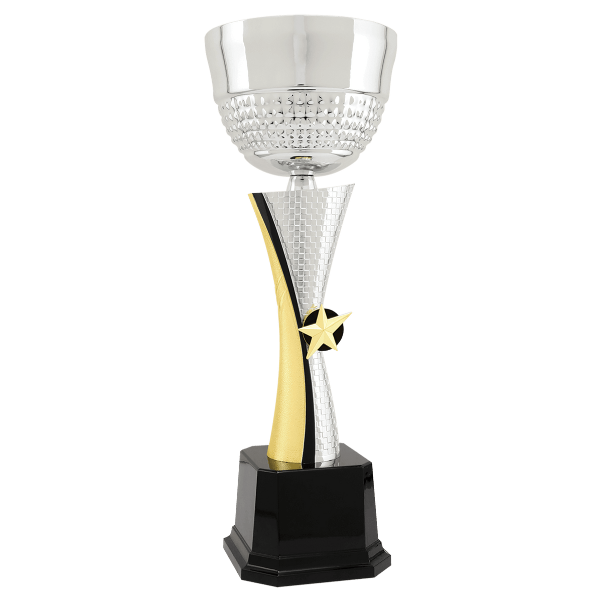 Silver/Gold Textured Metal Cup-15"