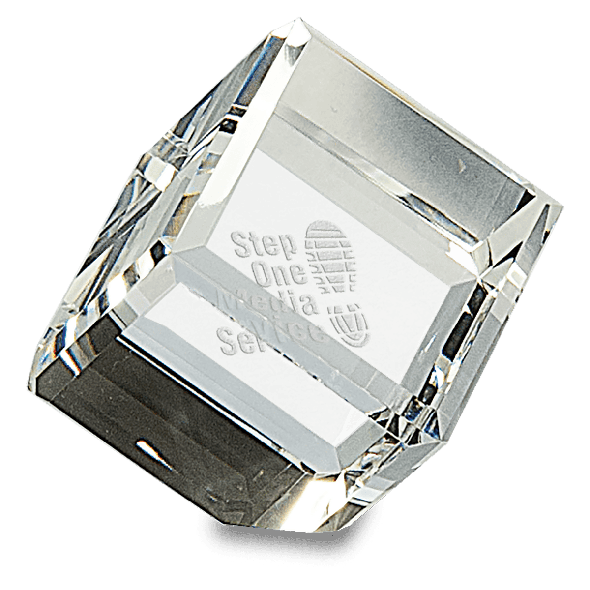 2 3/4" Crystal Cube Paperweight