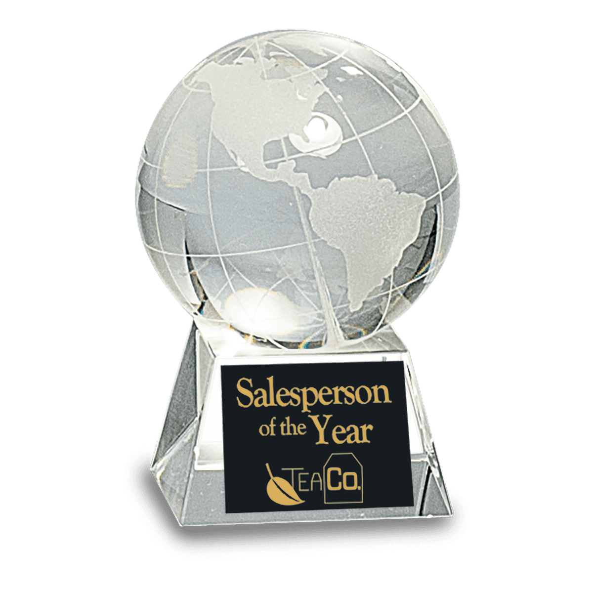3 1/2" Clear Crystal Globe on a Clear Crystal Base