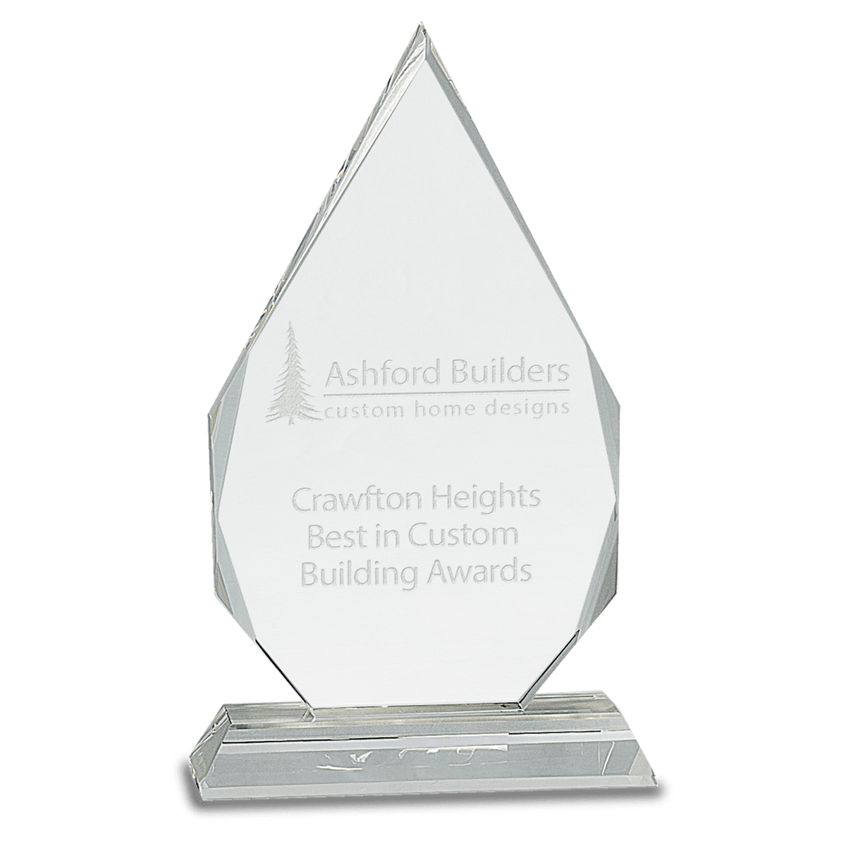 9" Crystal Diamond on a Clear Crystal Base