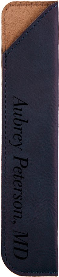 Blue Leatherette Pen Sleeve