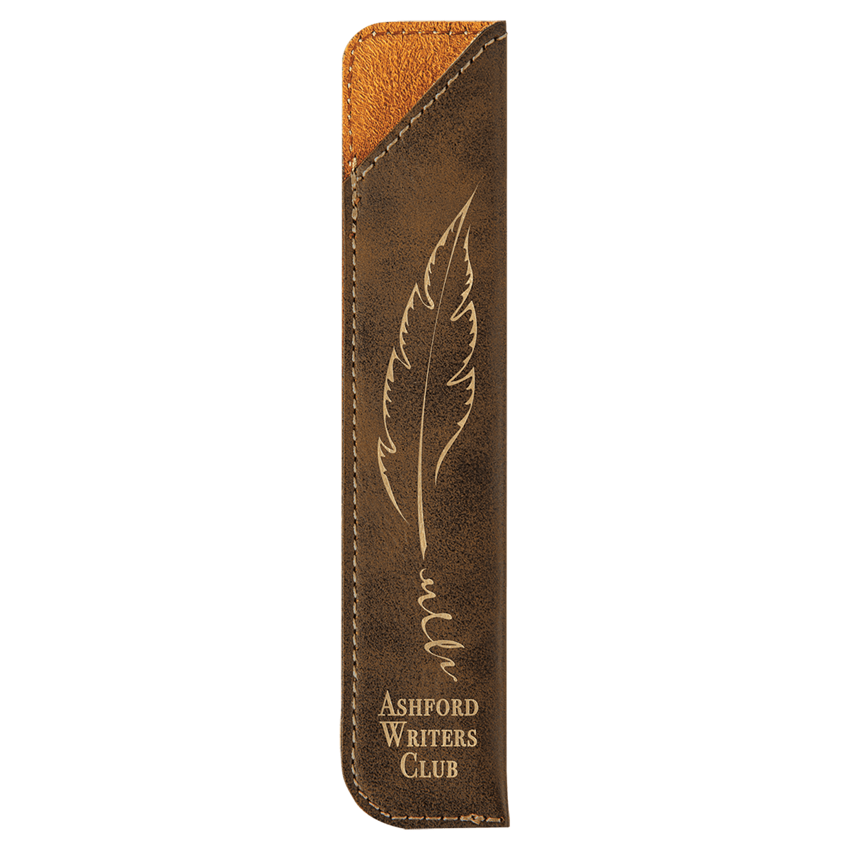 Rustic/Gold Leatherette Pen Sleeve