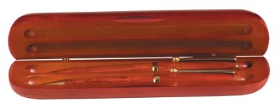 Rosewood Finish Double Pen & Pencil Case