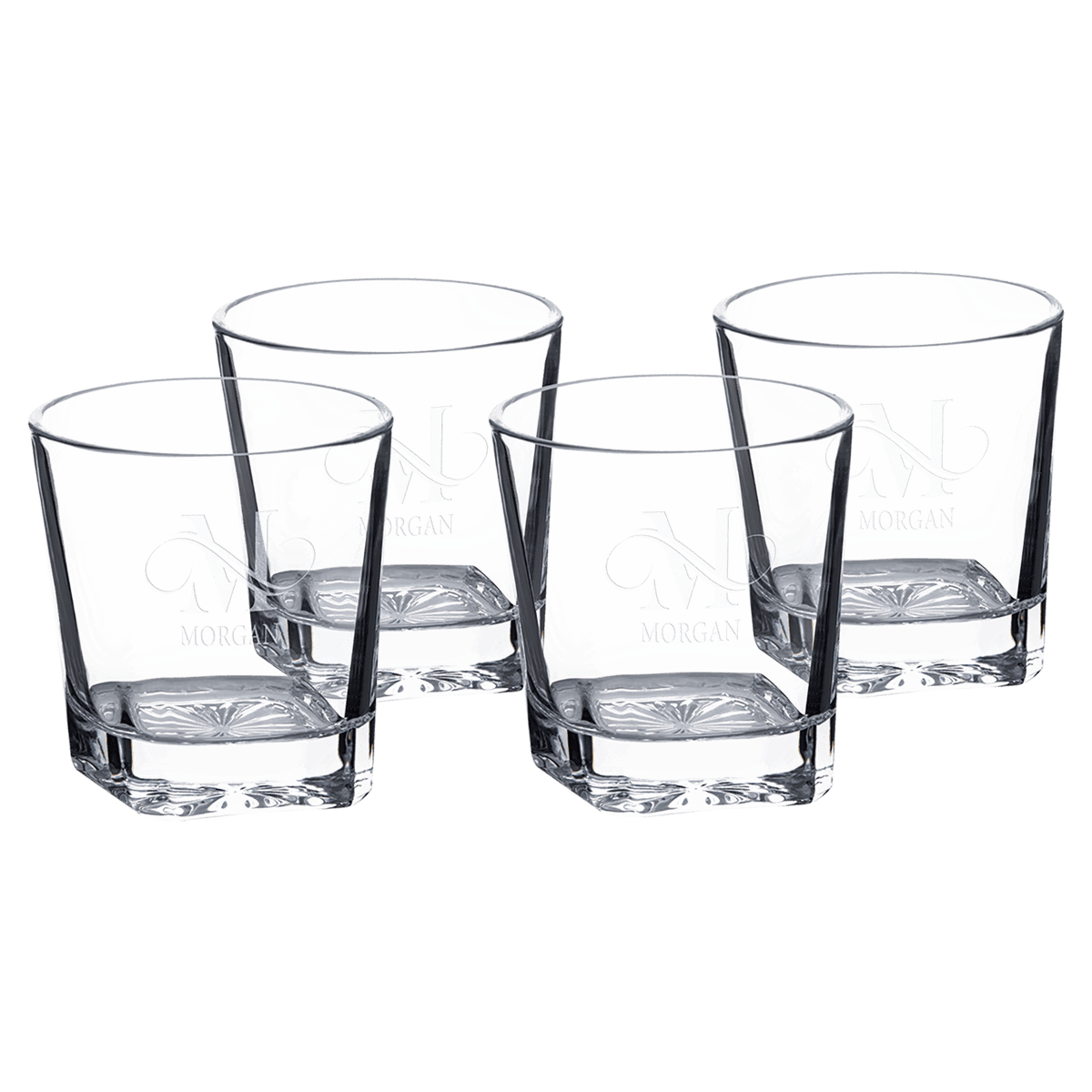 Polar Camel Square Rocks Glasses Set of Four