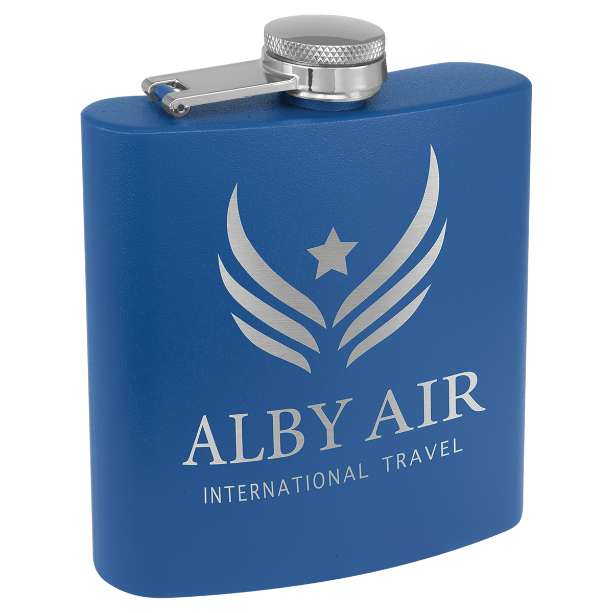 Royal Blue Powdercoated Flask