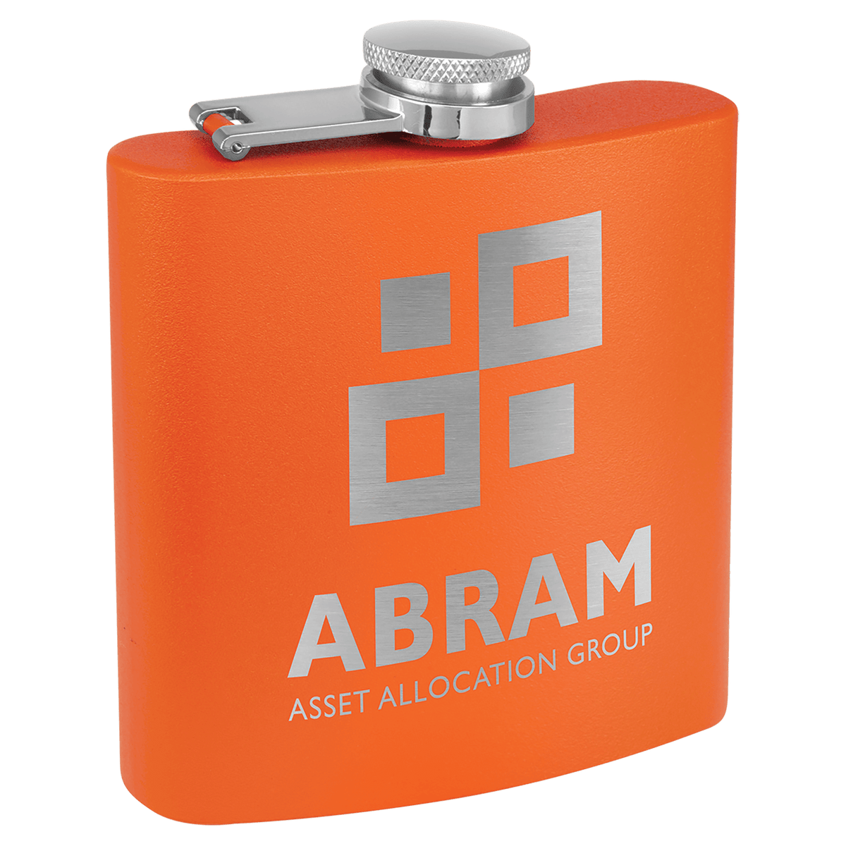 Orange Powder Coated Flask
