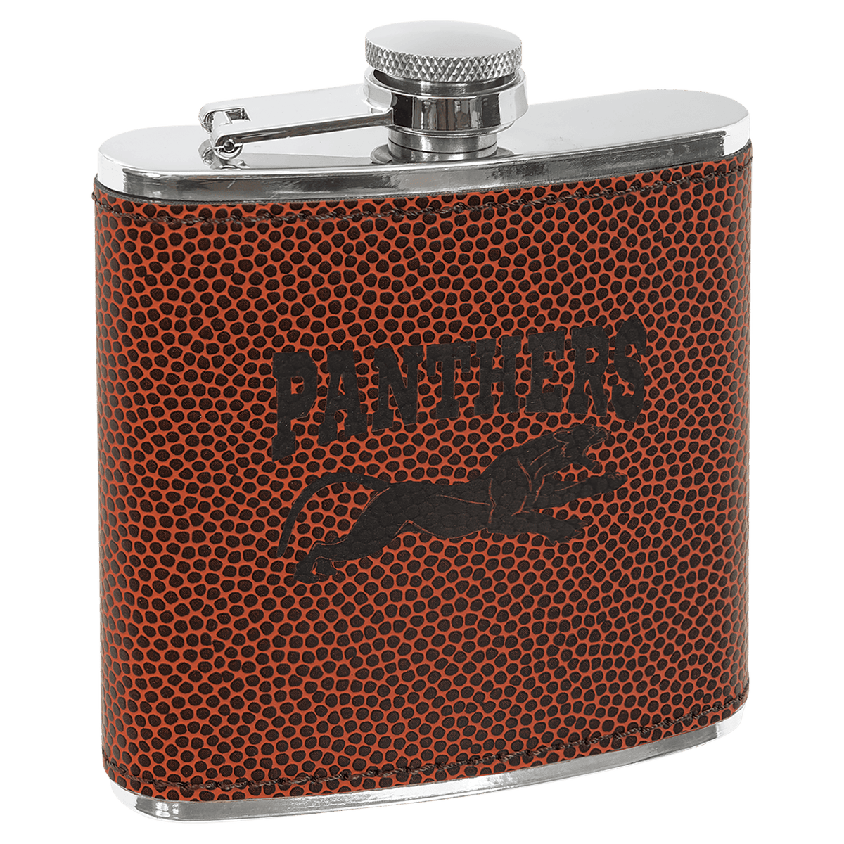 Football Leatherette 6 oz. Flask
