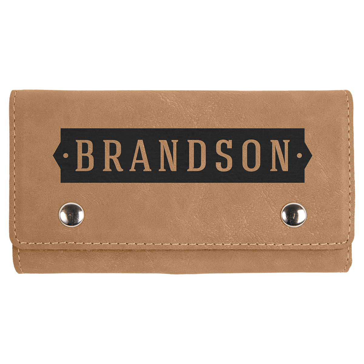Light Brown Leatherette Card and Dice Set