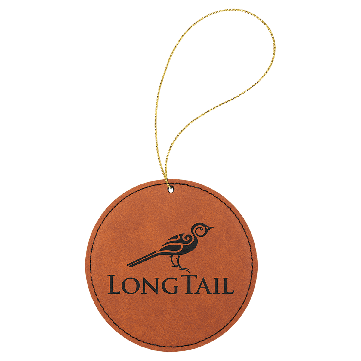 Rawhide Laserable Leatherette Round Ornament