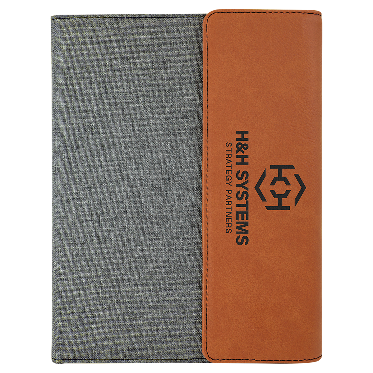Rawhide with Gray Leatherette Canvas Portfolio