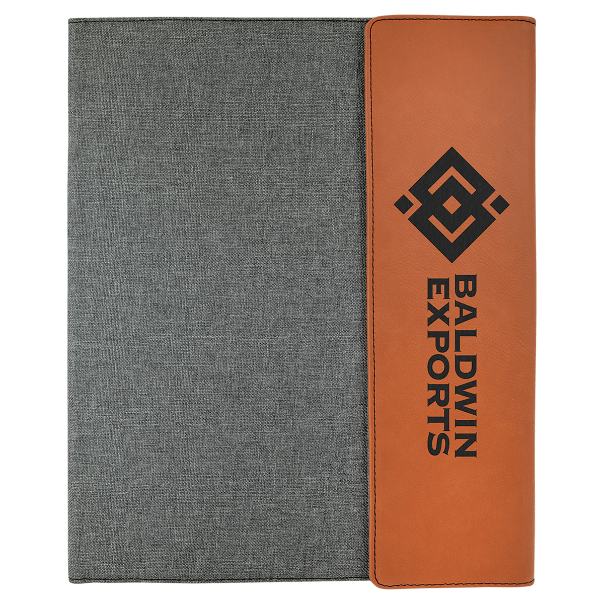 Rawhide Lasered Leatherette with Gray Canvas Portfolio