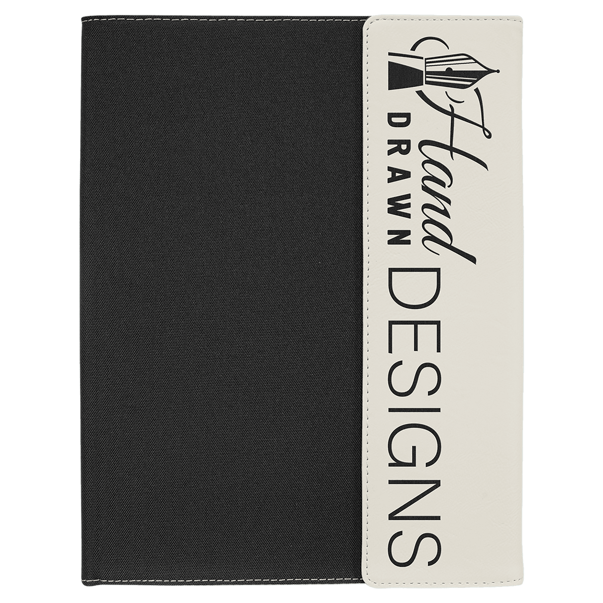 White Lasered Leatherette Lasered Leatherette with Black Canvas Portfolio
