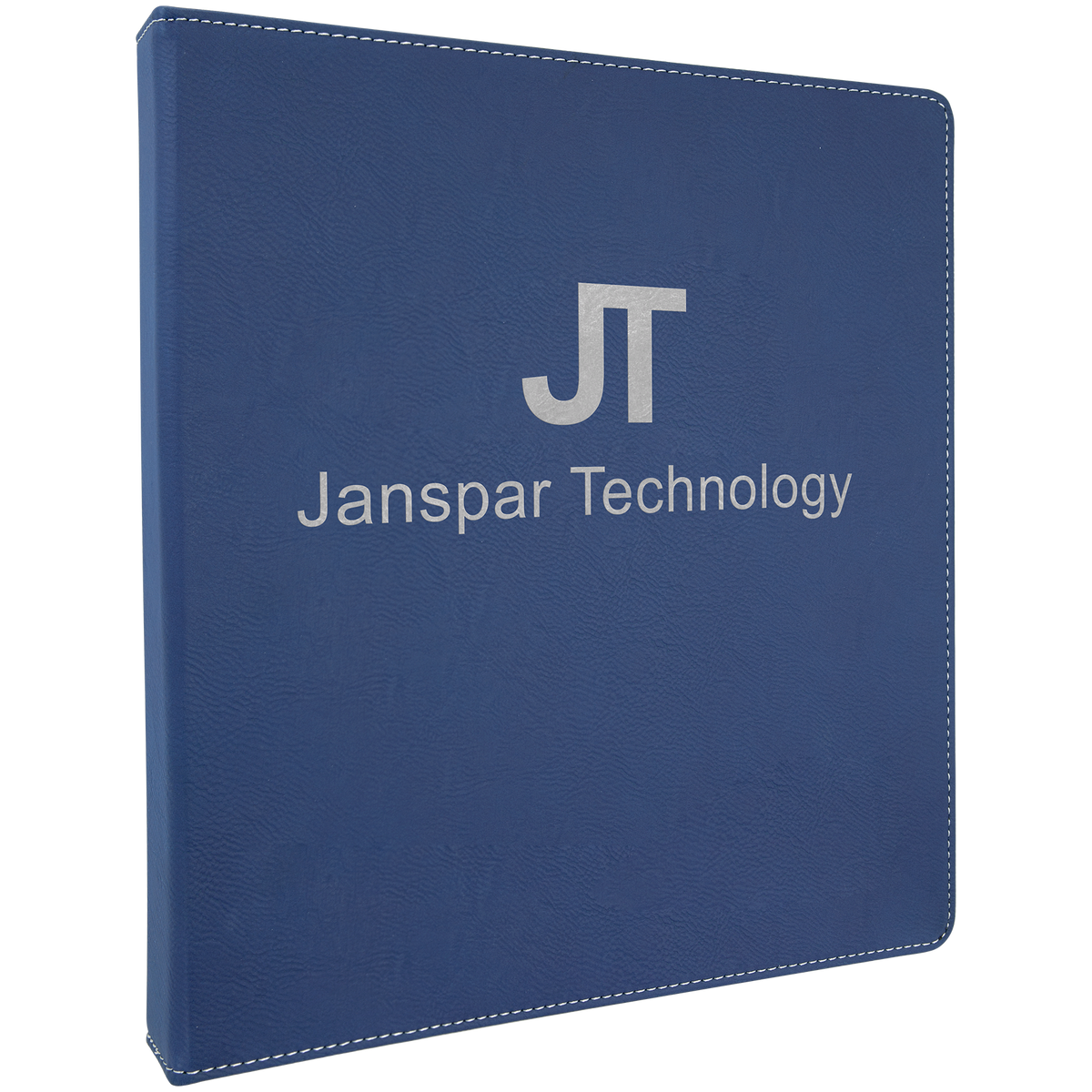 Blue/Silver Lasered Leatherette 3-Ring Binder