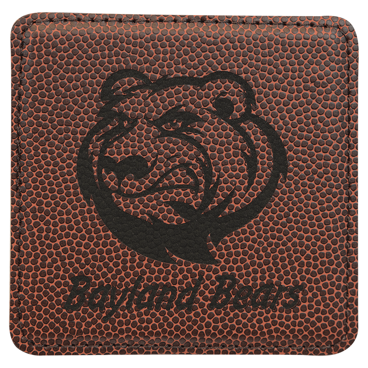 Football Leatherette Square Coaster