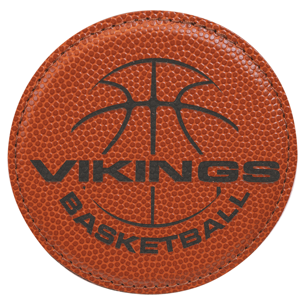 Basketball Leatherette Round Coaster
