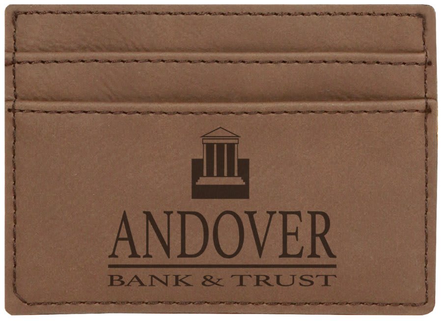 Dark Brown Leatherette Money Clip