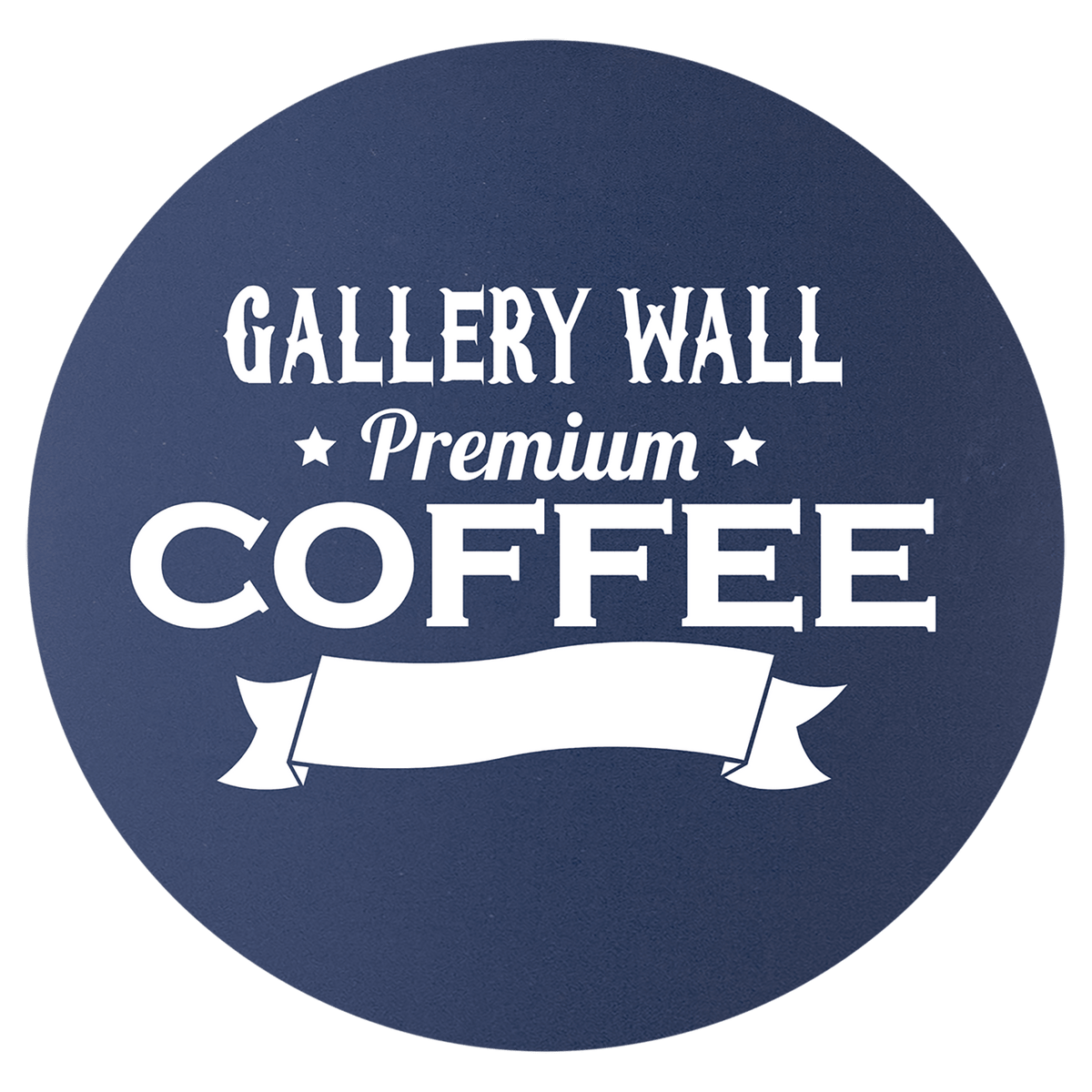 Round Navy Blue/White Silicone Coaster