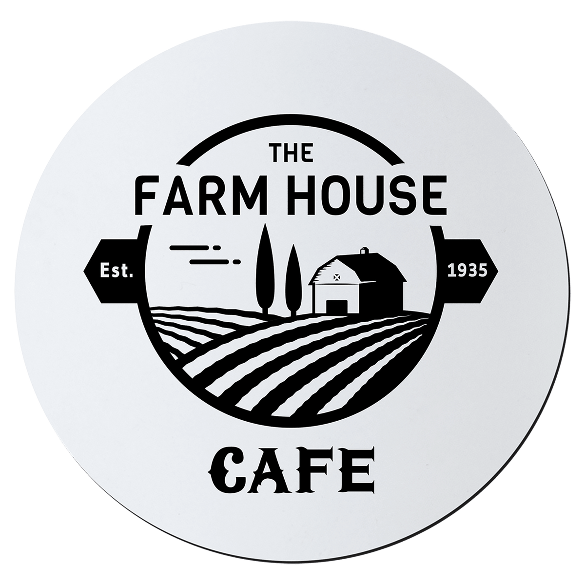 Round White/Black Silicone Coaster