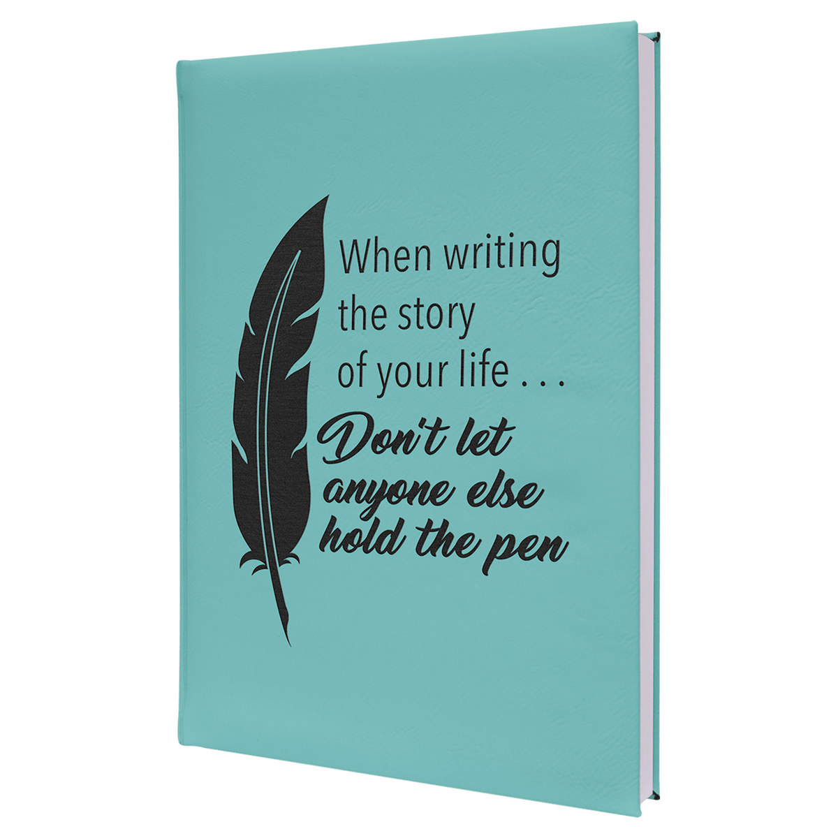 Teal Lasered Leatherette Journal with Lined Paper