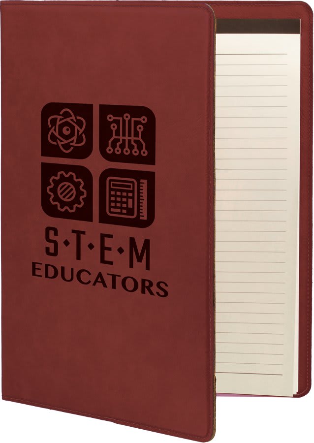 Rose' Leatherette Portfolio with Notepad