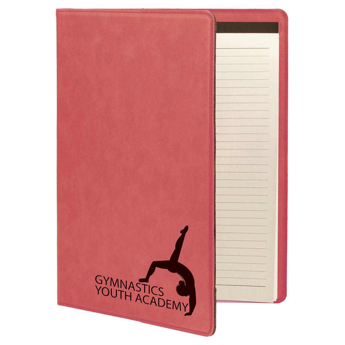 Pink Leatherette Portfolio with Notepad