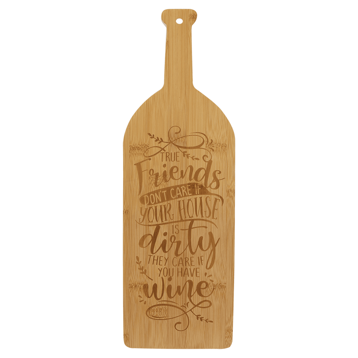 Wine Bottle Bamboo Cutting Board