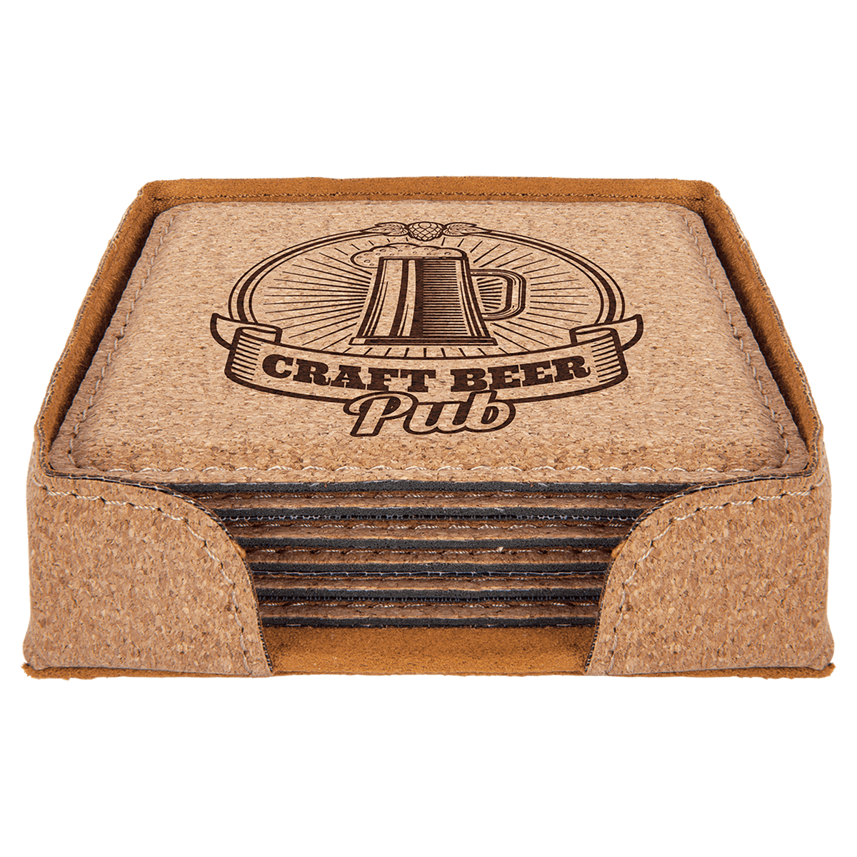 Cork Square 6-Coaster Set