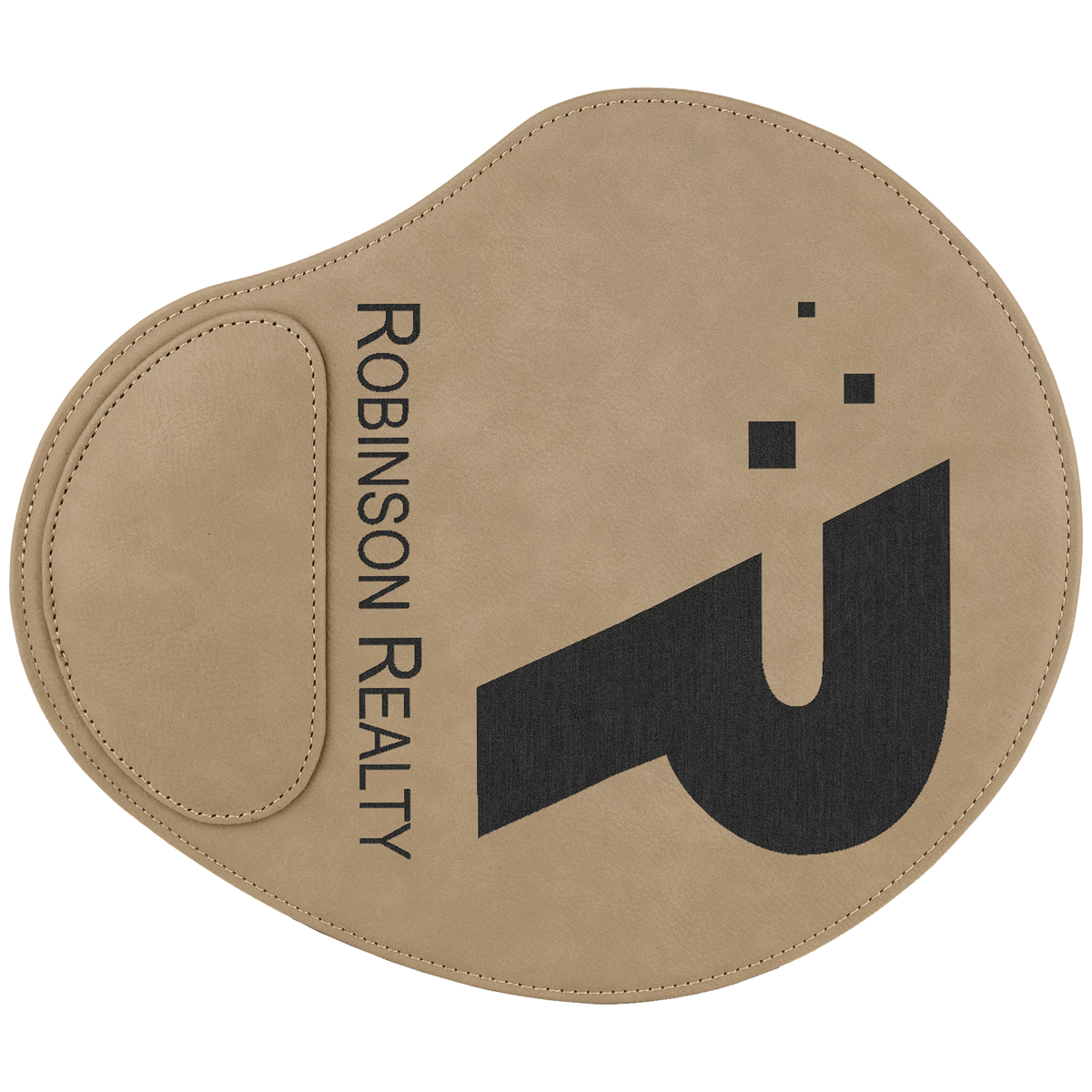 Light Brown Laserable Leatherette Mouse Pad