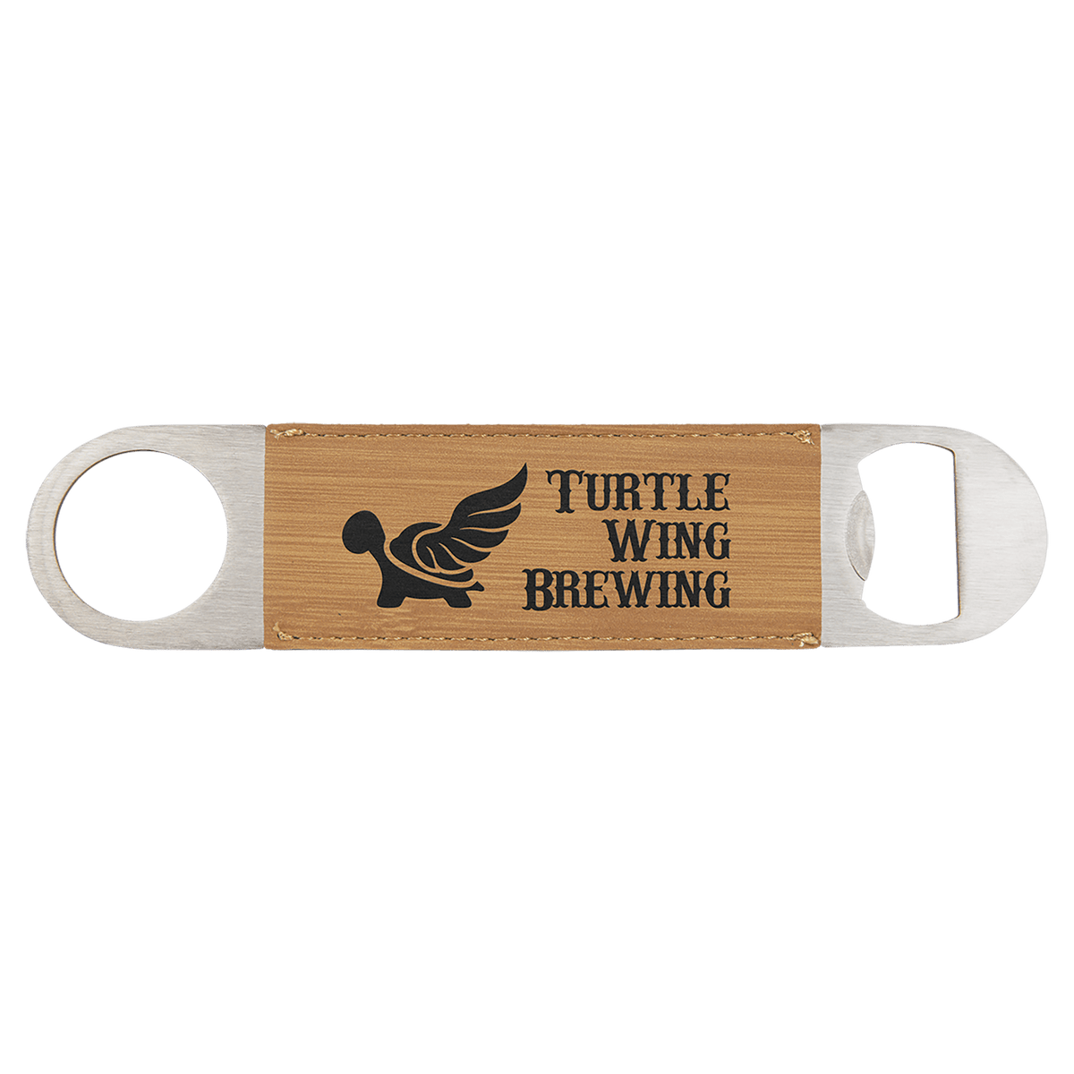 Bamboo Leatherette Bottle Opener