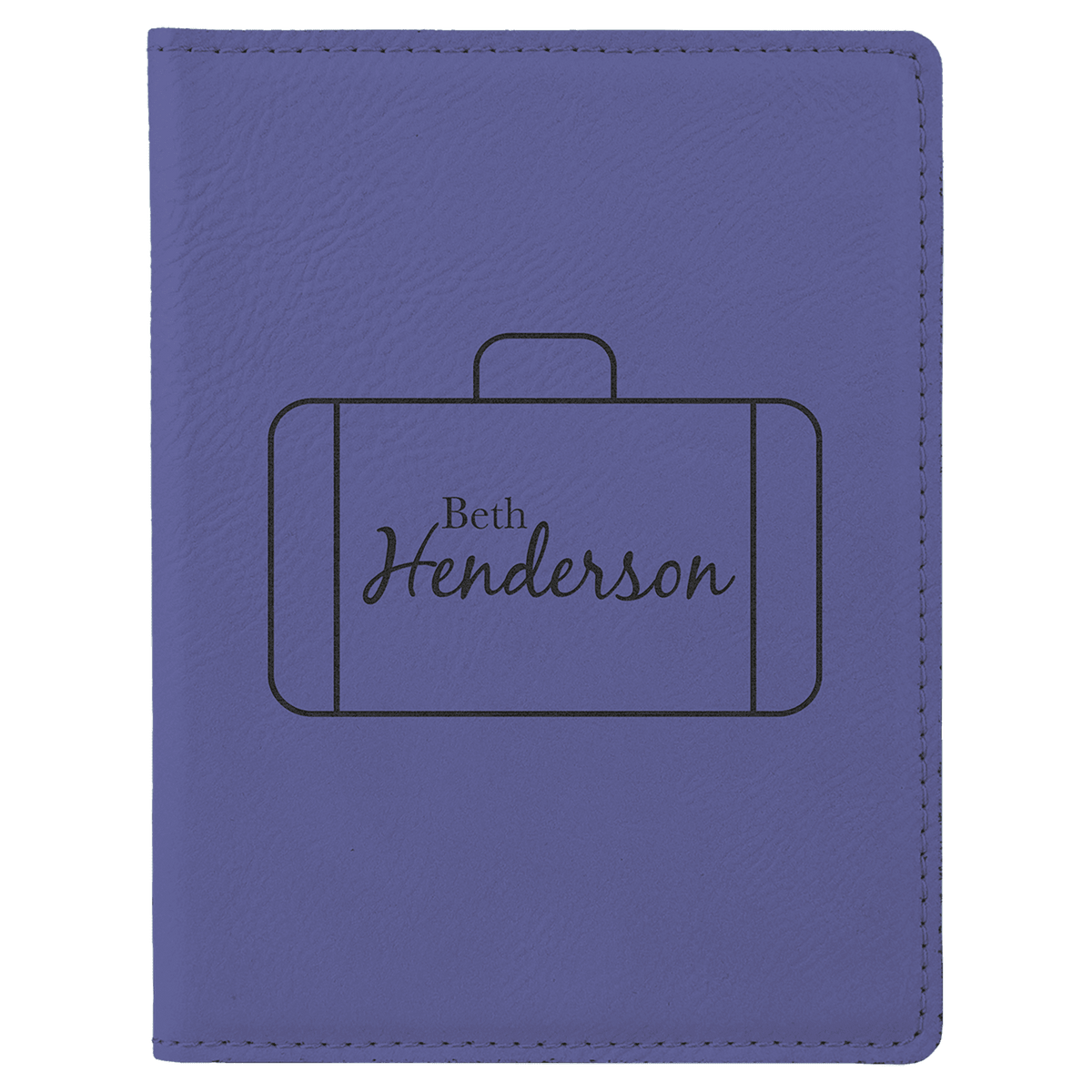 Purple Leatherette Passport Holder