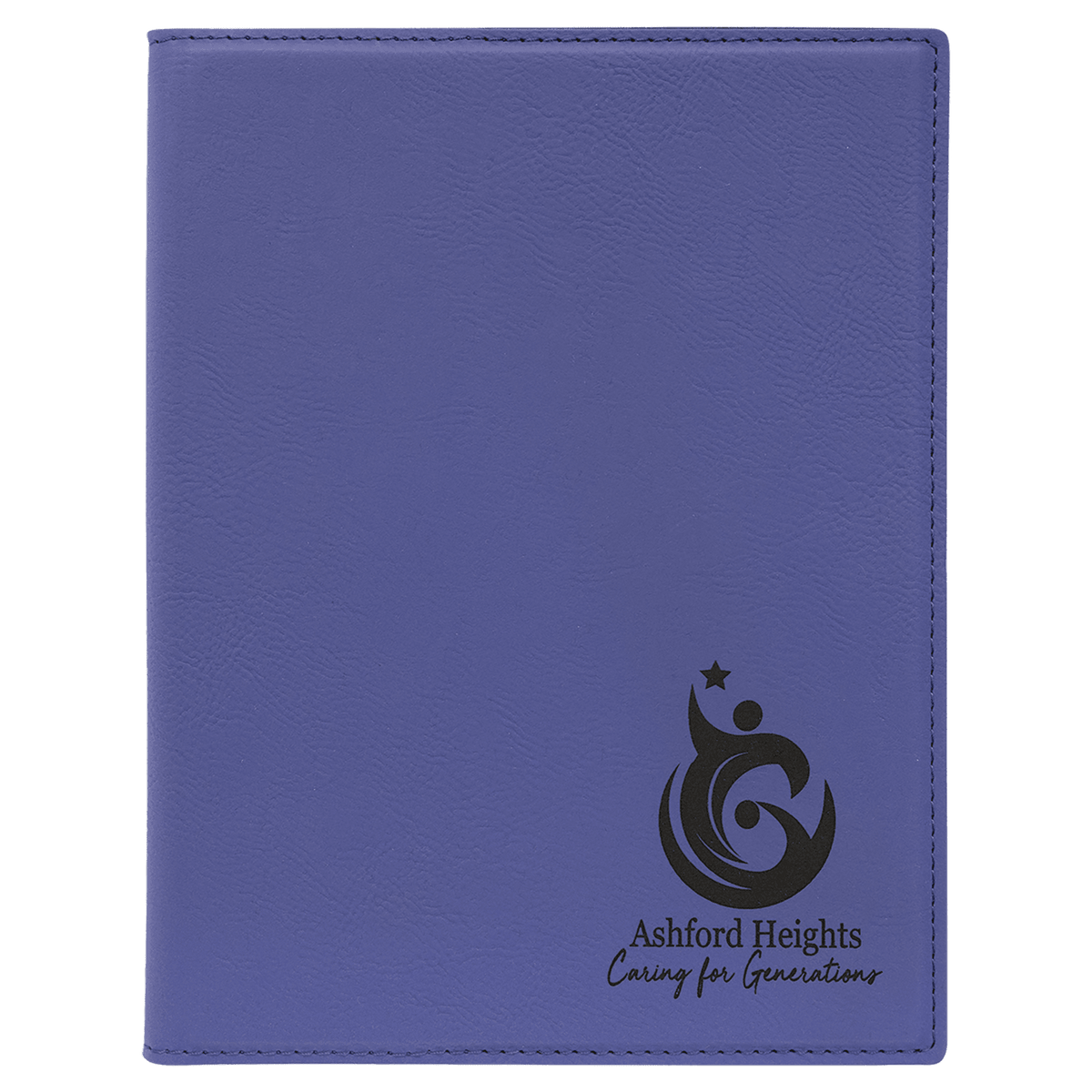 Purple Small Leatherette Portfolio with Notepad