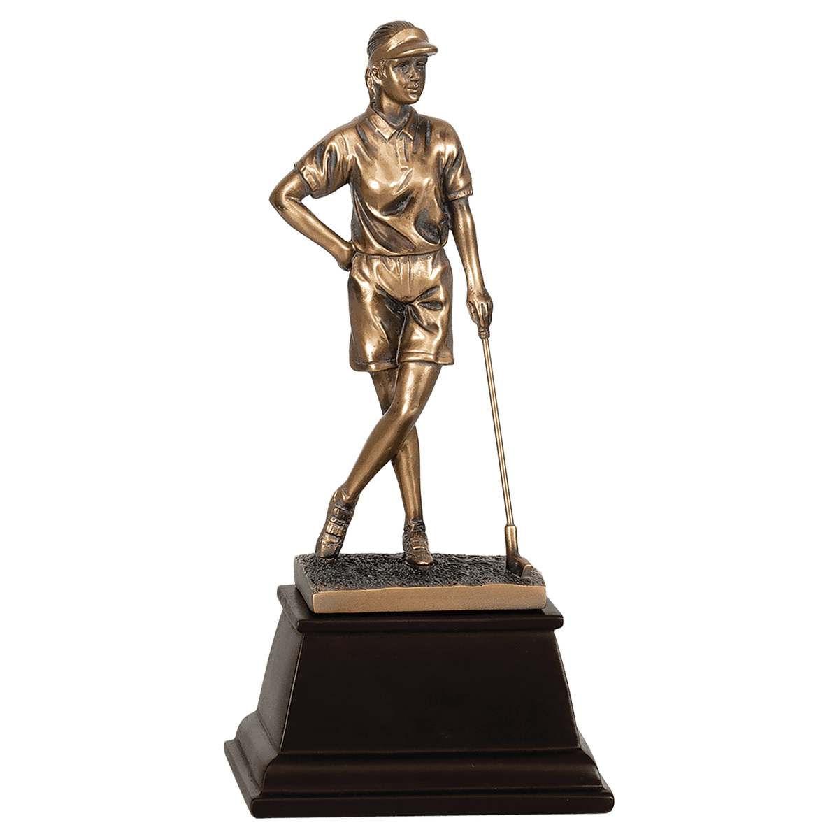 Female Bronze Golf Resin-13"
