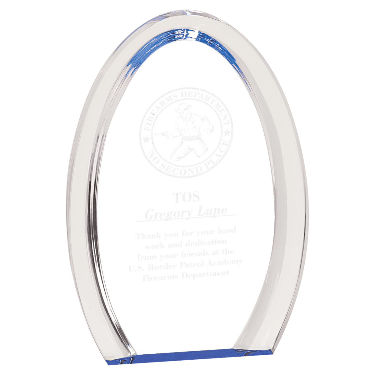 7" Blue Oval Halo Acrylic
