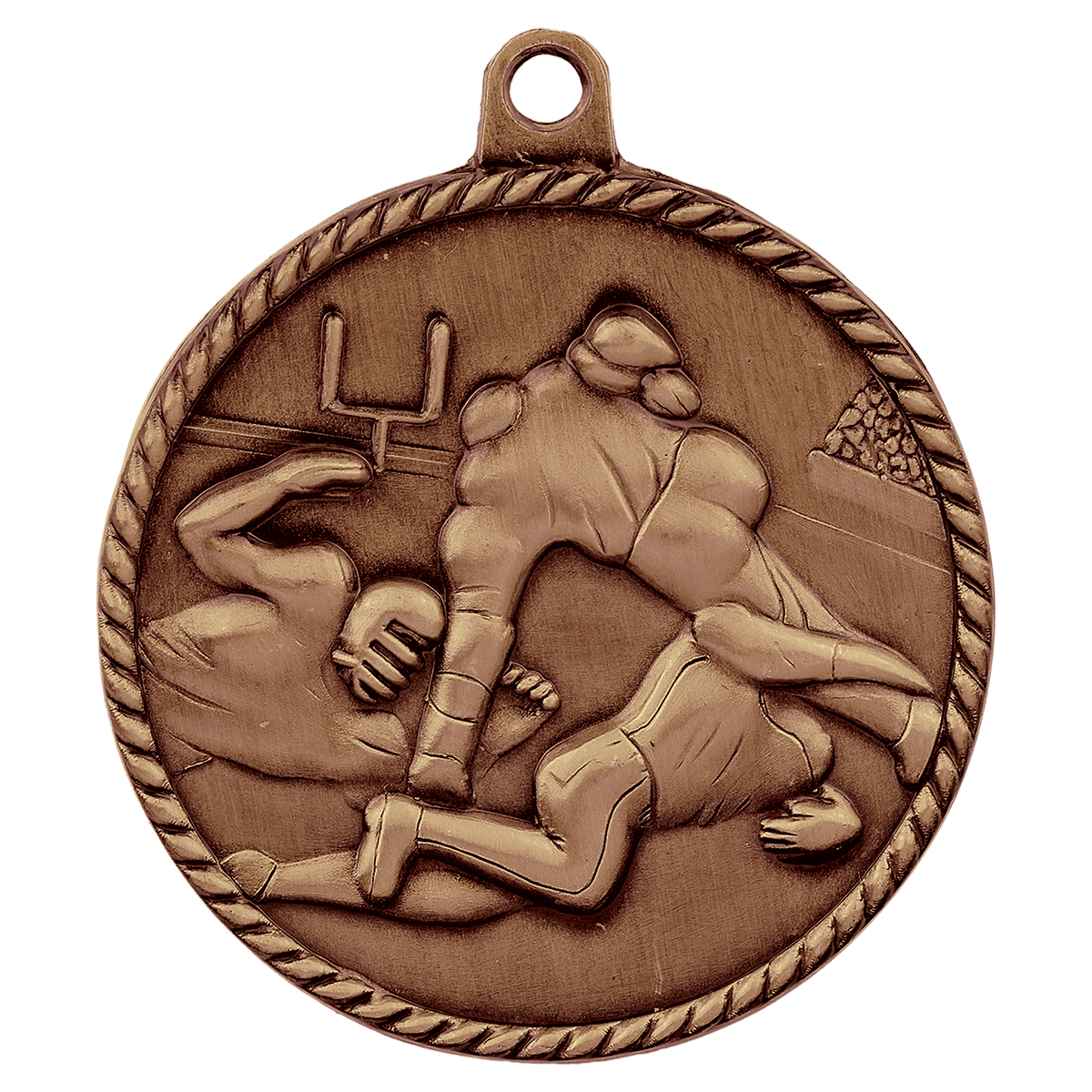 Football High Relief Medal-Bronze