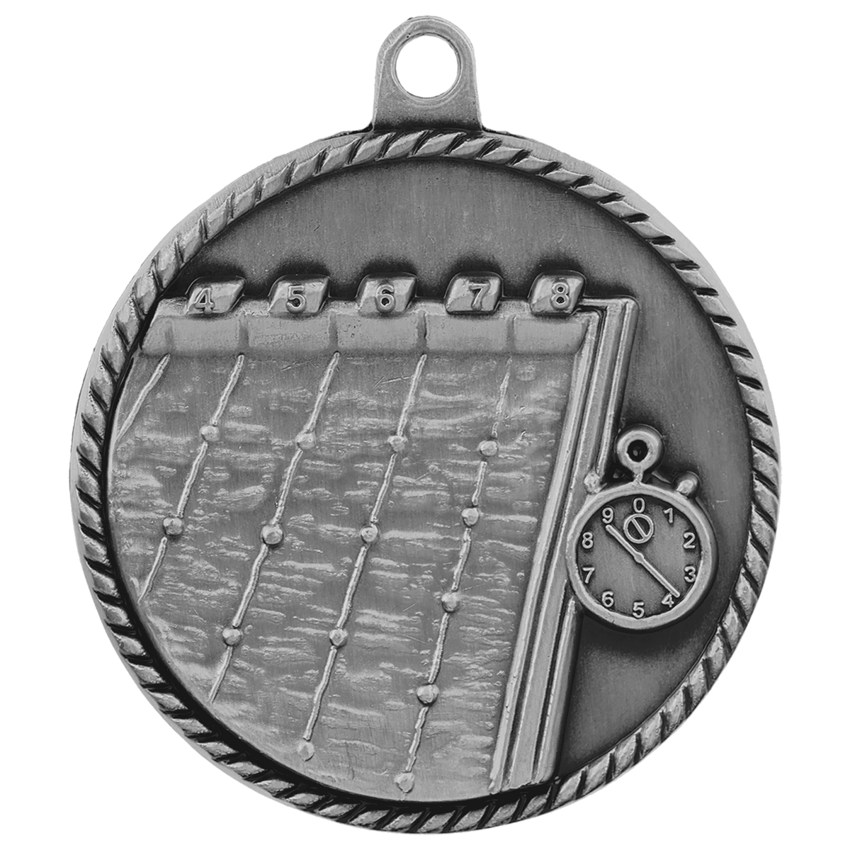 Swimming High Relief Medal-Silver