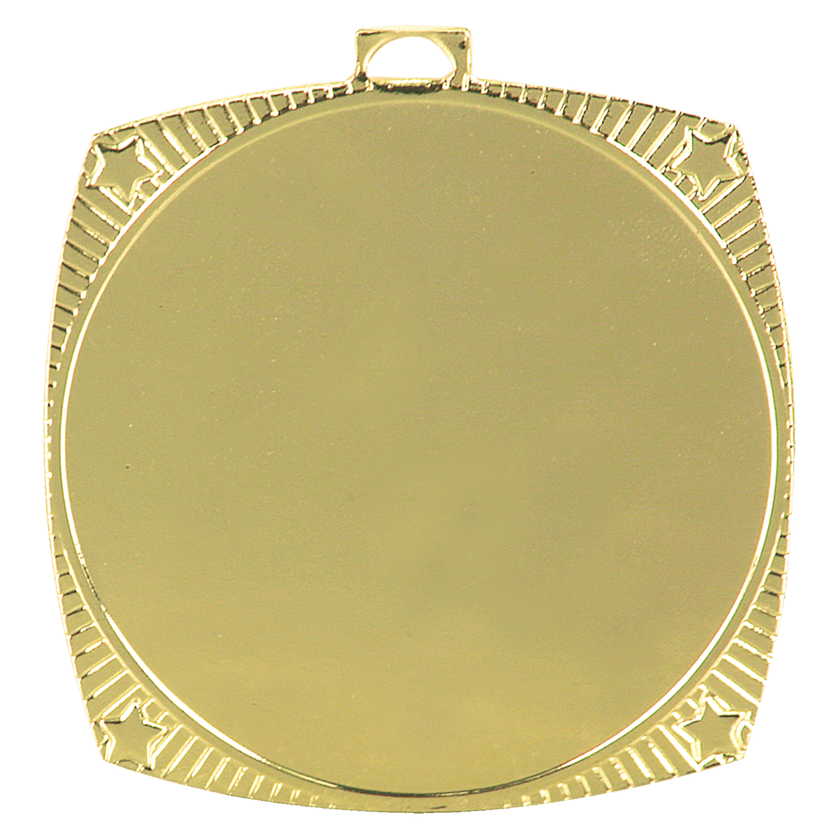 Square Star 2" Insert Holder Medal-Bright Gold (Insert Not Included)