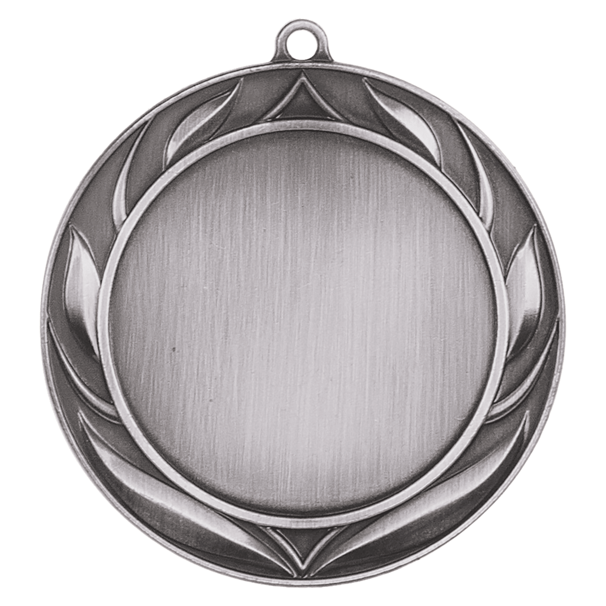 Wreath 2" Insert Holder Medal-Antique Silver (Insert Not Included)