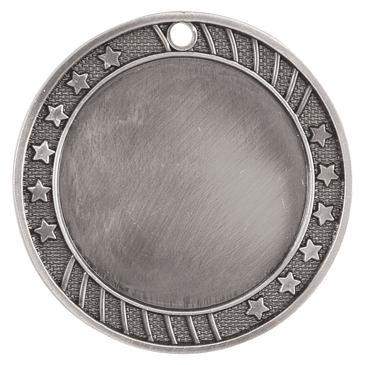 12-Star 2" Insert Holder Medal-Antique Silver (Insert Not Included)
