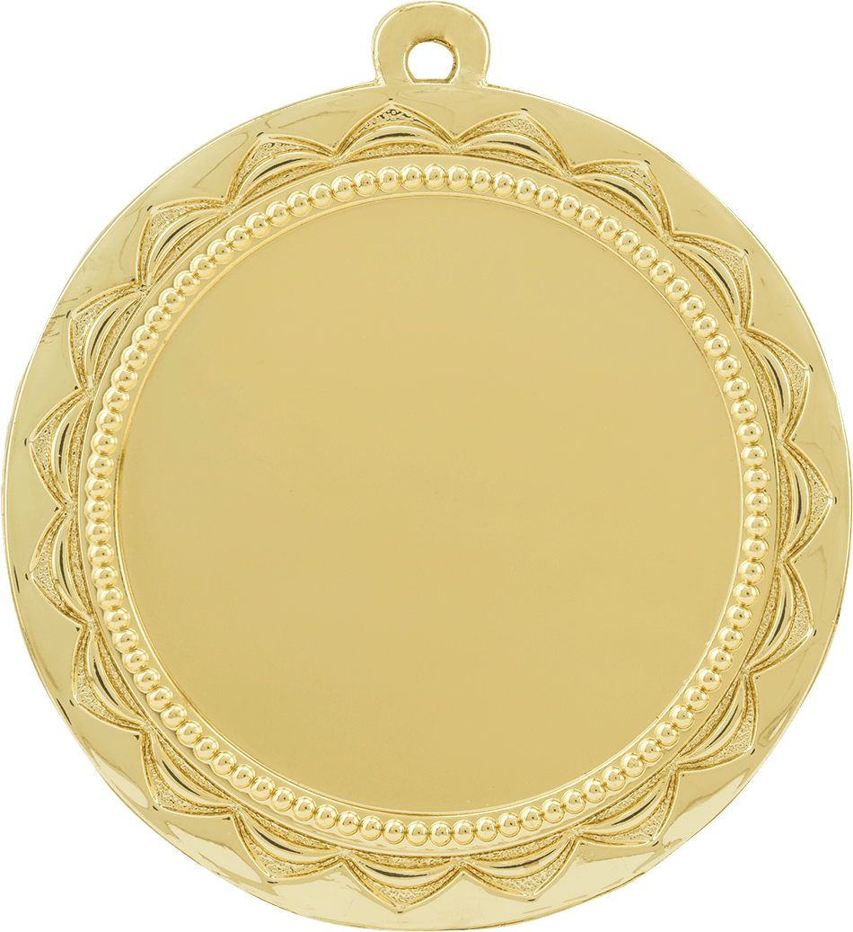 Sun 2" Insert Holder Medal-Bright Gold (Insert Not Included)