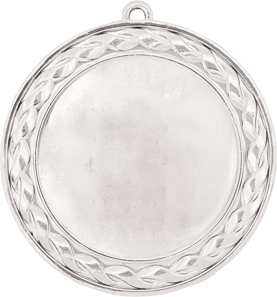 Weave 2" Insert Holder Medal-Bright Silver (Insert Not Included)