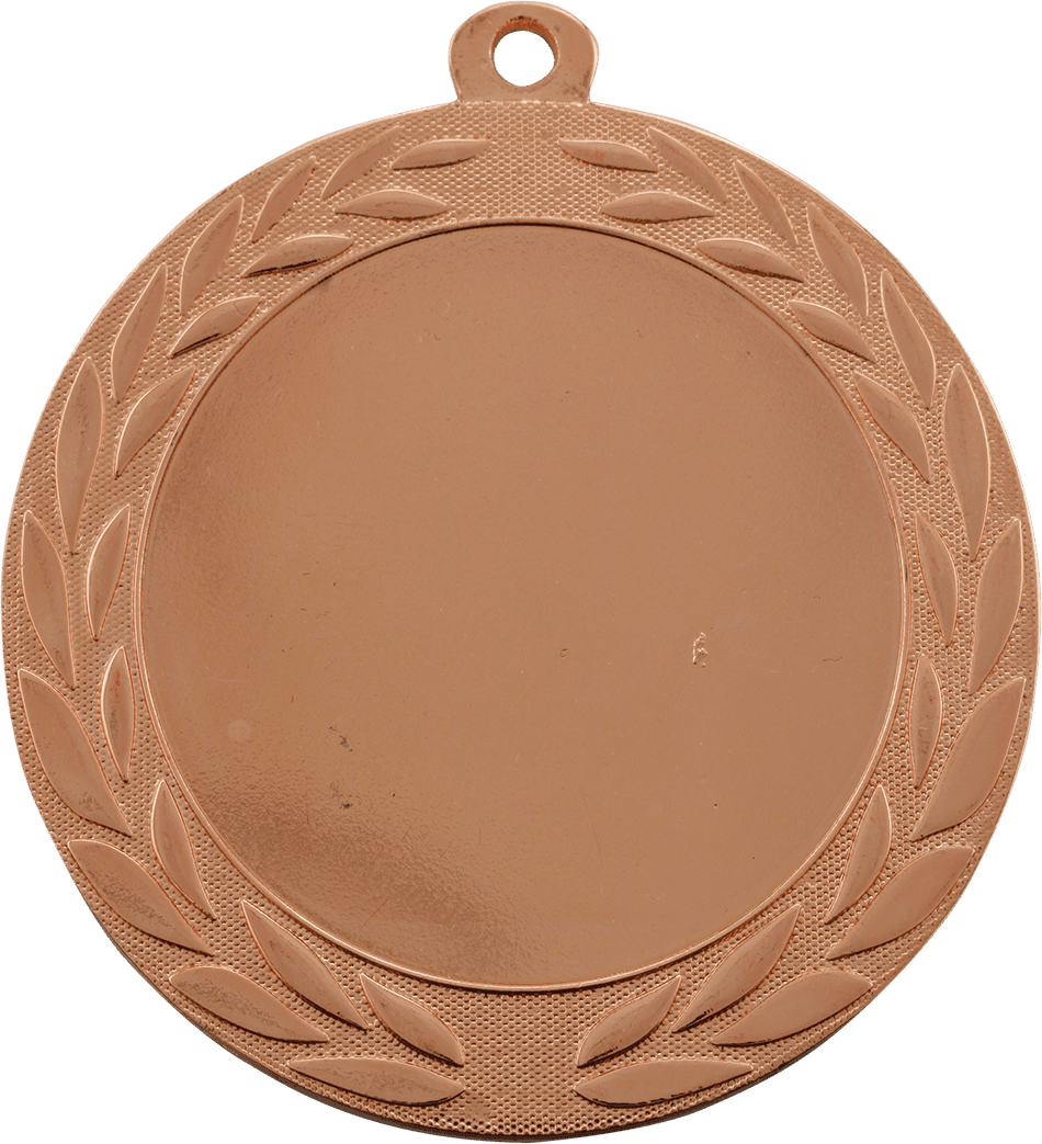 Wreath 2" Insert Holder Medal-Bright Bronze (Insert Not Included)