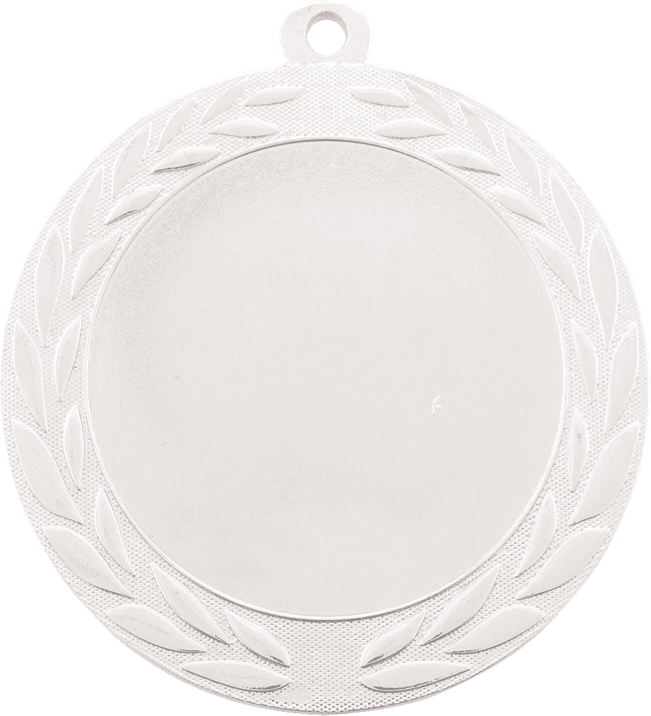 Wreath 2" Insert Holder Medal-Bright Silver (Insert Not Included)