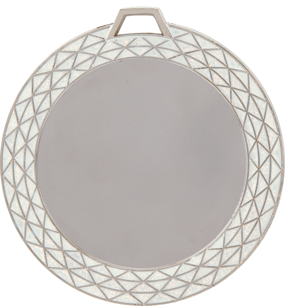 White Bling 2" Insert Holder Medal (Insert Not Included)