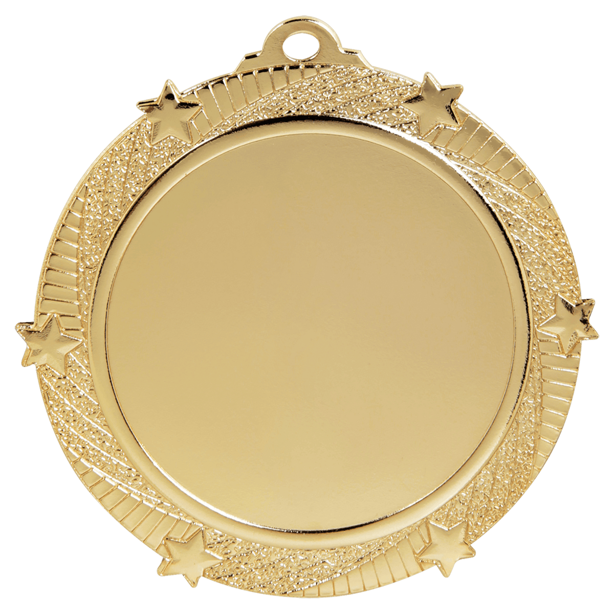 6-Star 2" Insert Holder Medal-Bright Gold (Insert Not Included)
